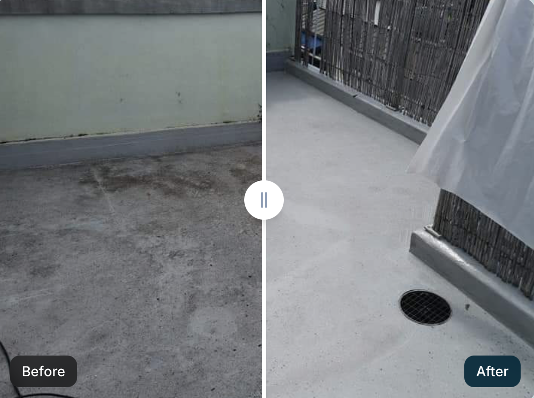 Before and after exterior property care example 1