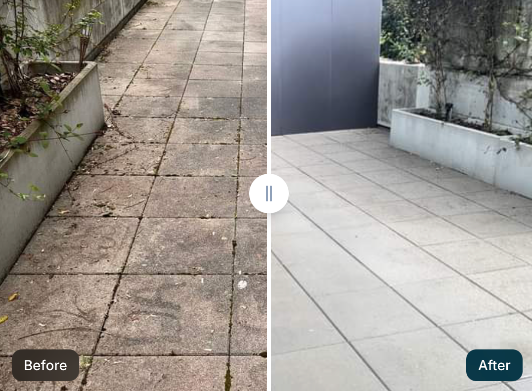 Before and after exterior property care example 4